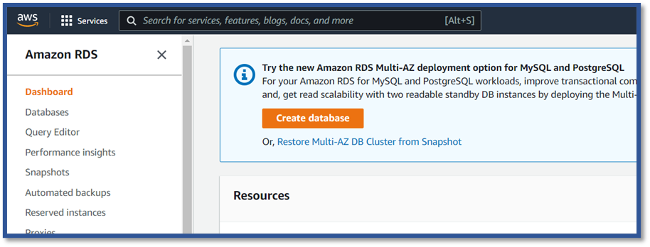 AWS - Database connection 6