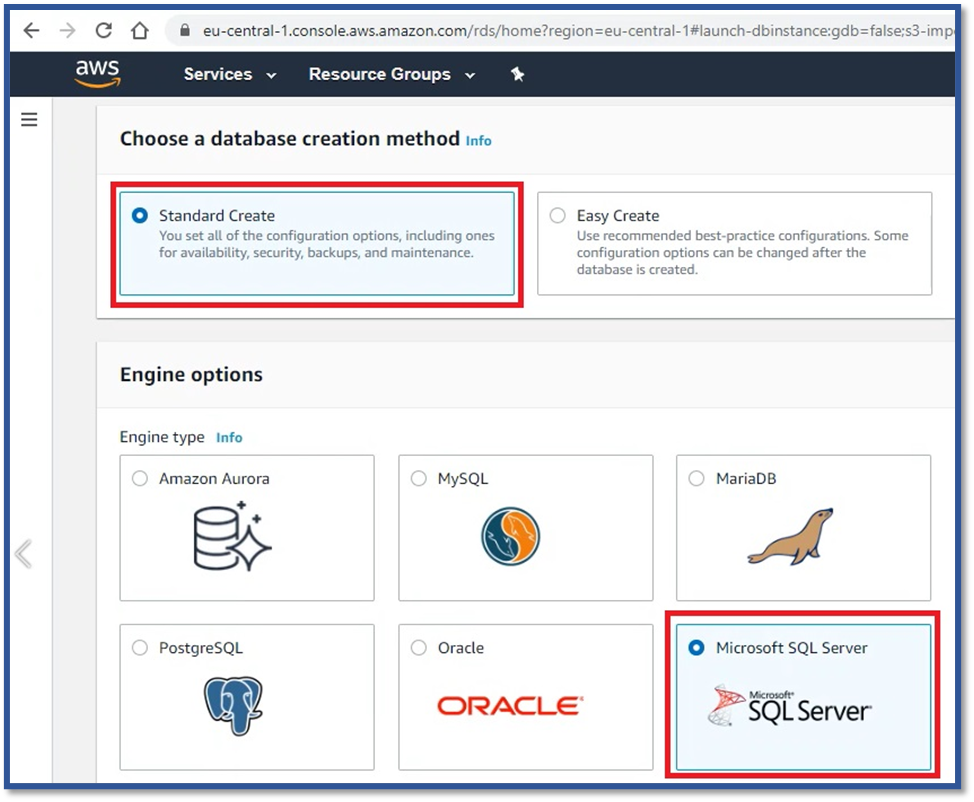 AWS - Database connection 7