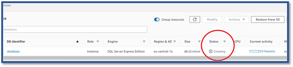 AWS - Database connection 14