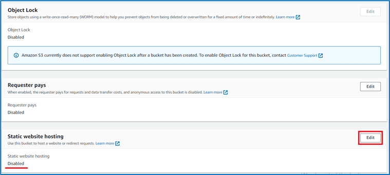AWS-S3-webpage 13